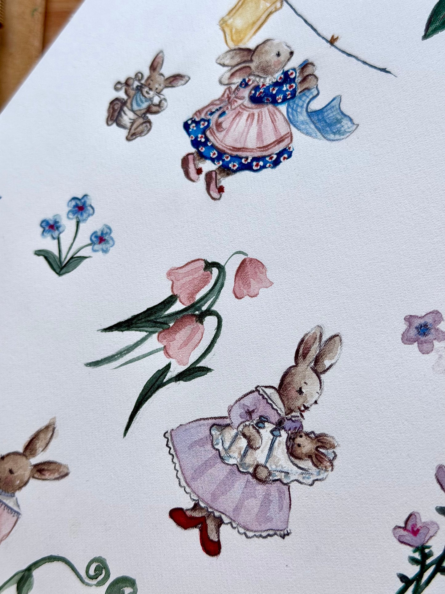 "Bunny Love" Toddler Backpack in Navy and Pink