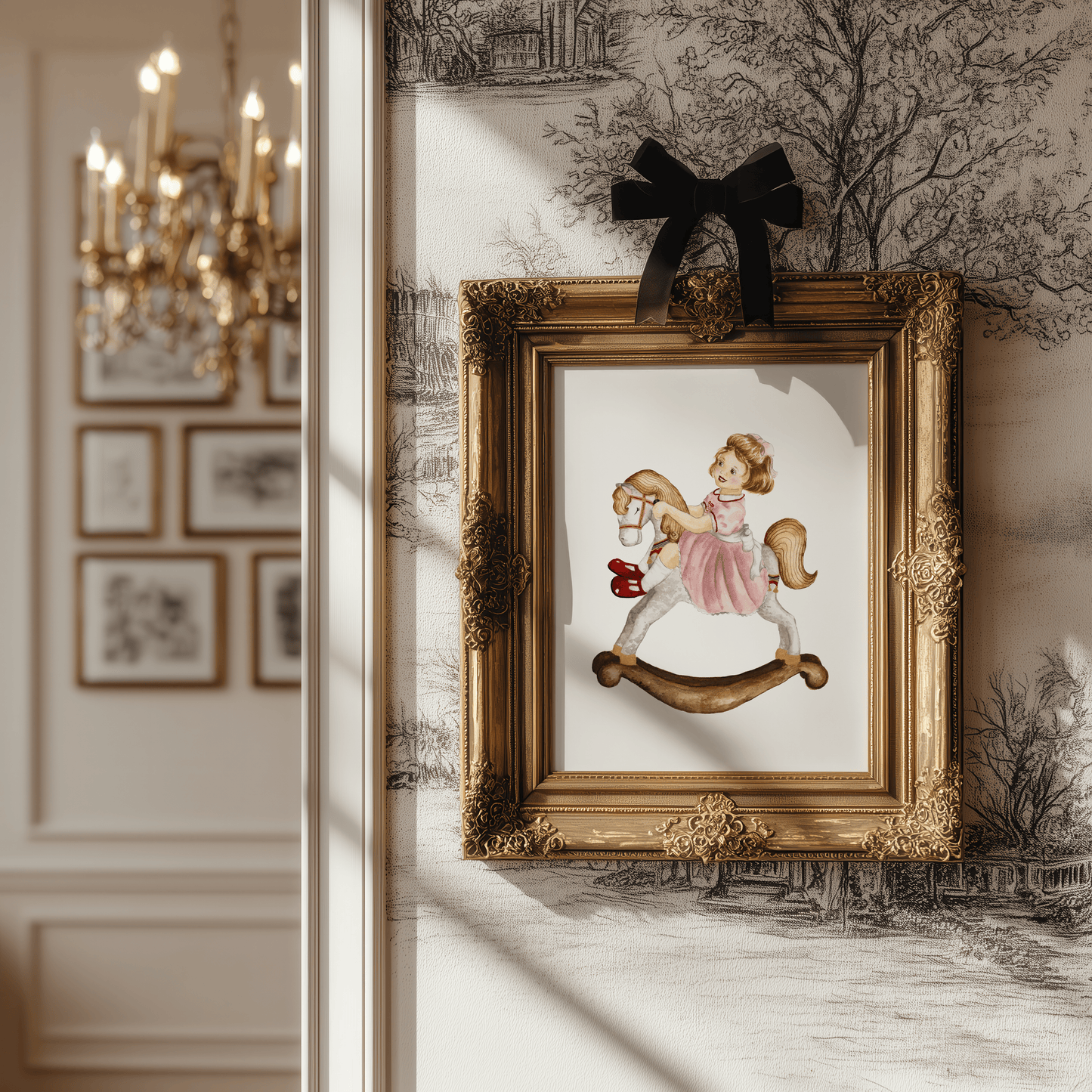 "On My Rocking Horse"- A Classic Childhood Collection Art Print