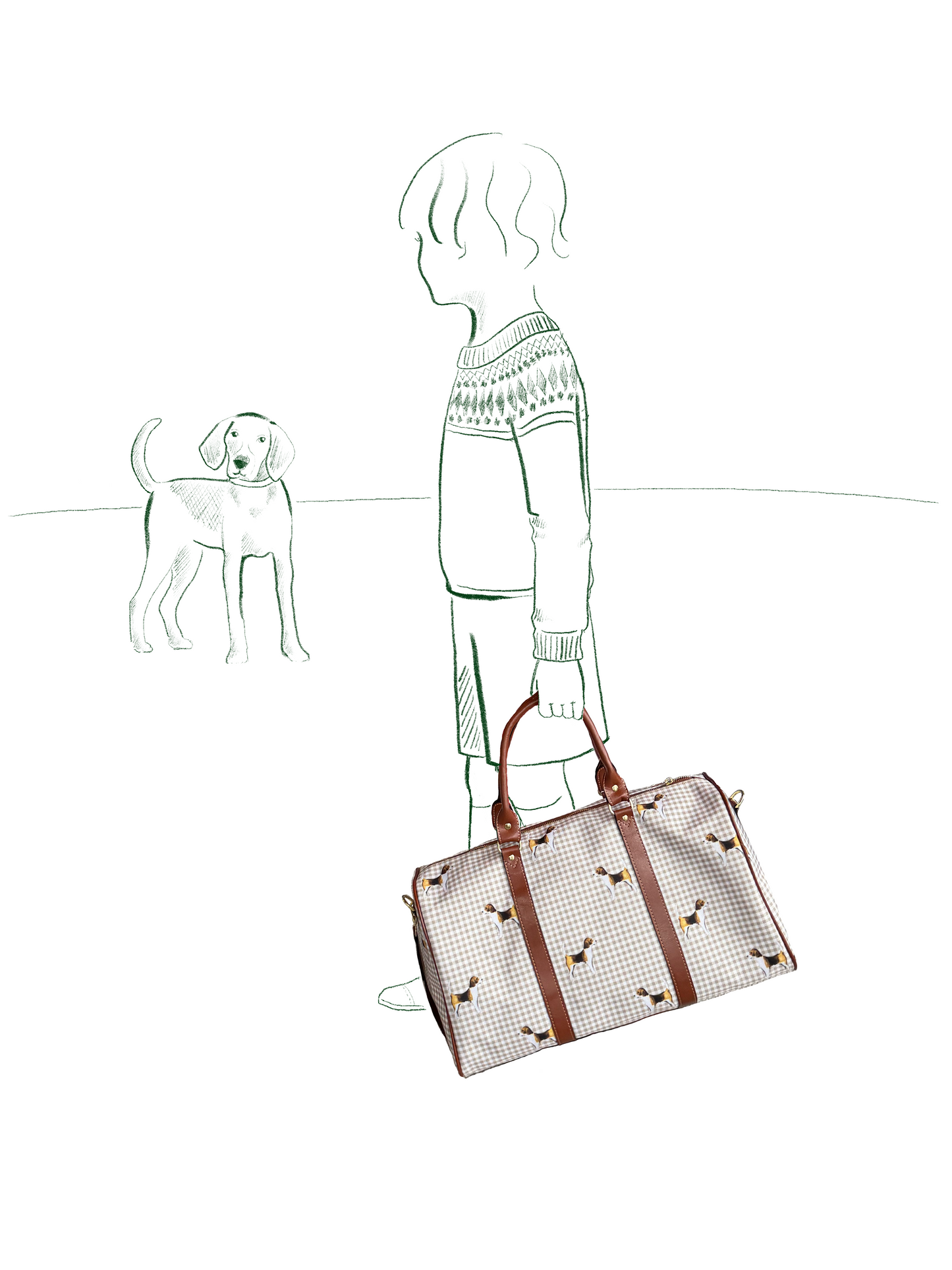 Heritage Gingham Waterproof Travel Duffel Bag - Small