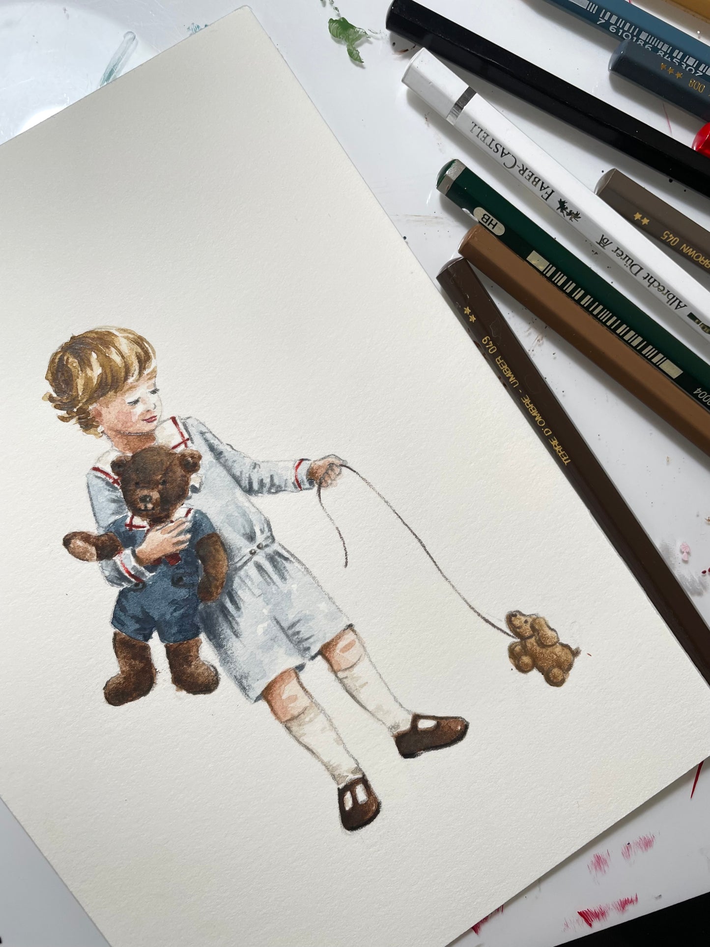 "Childhood Friends" - A Classic Childhood Collection Art Print