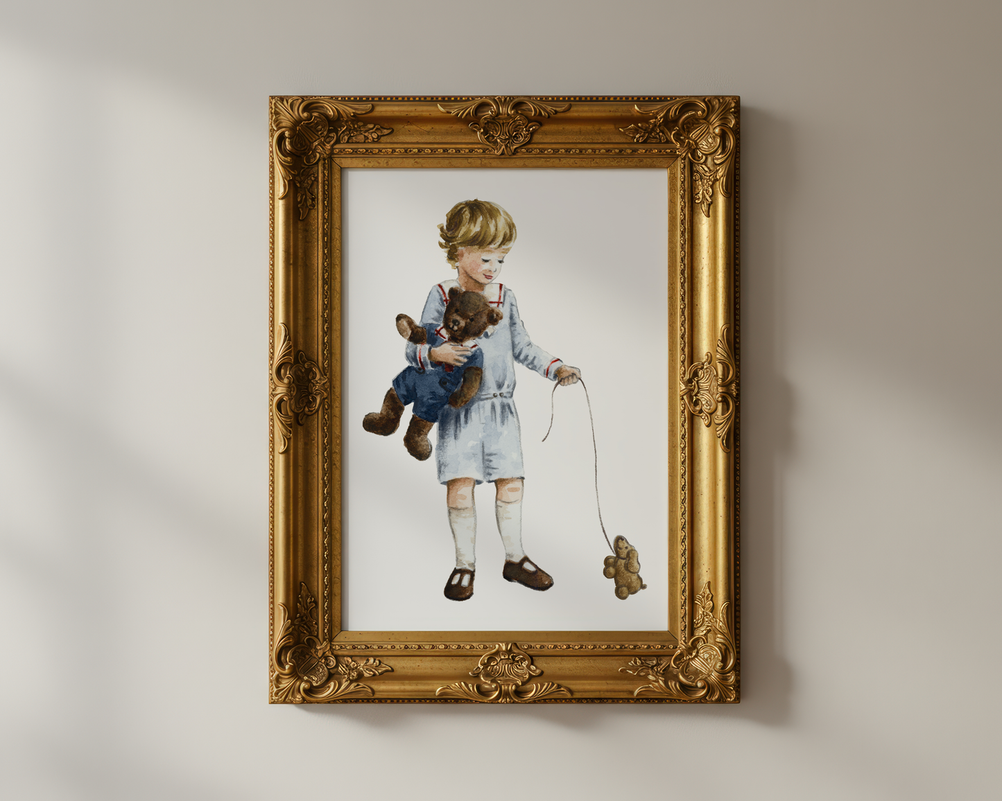 "Childhood Friends" - A Classic Childhood Collection Art Print