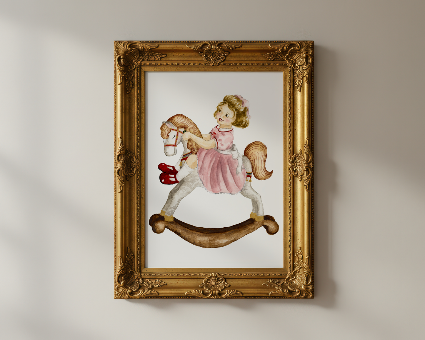 "On My Rocking Horse"- A Classic Childhood Collection Art Print